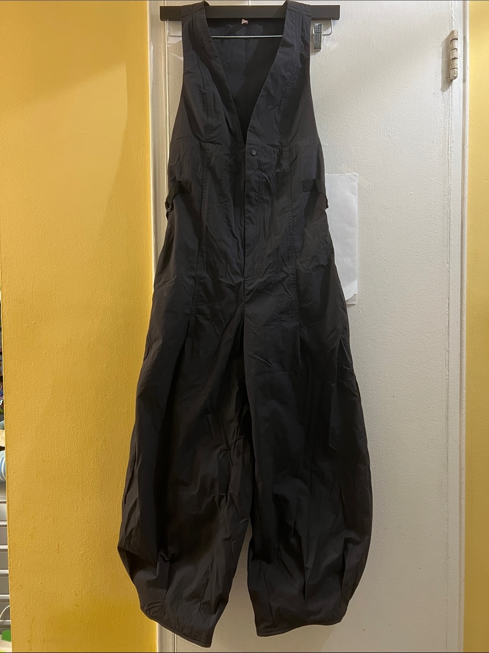 Free People Black V-Neck Wide Leg Jumpsuit